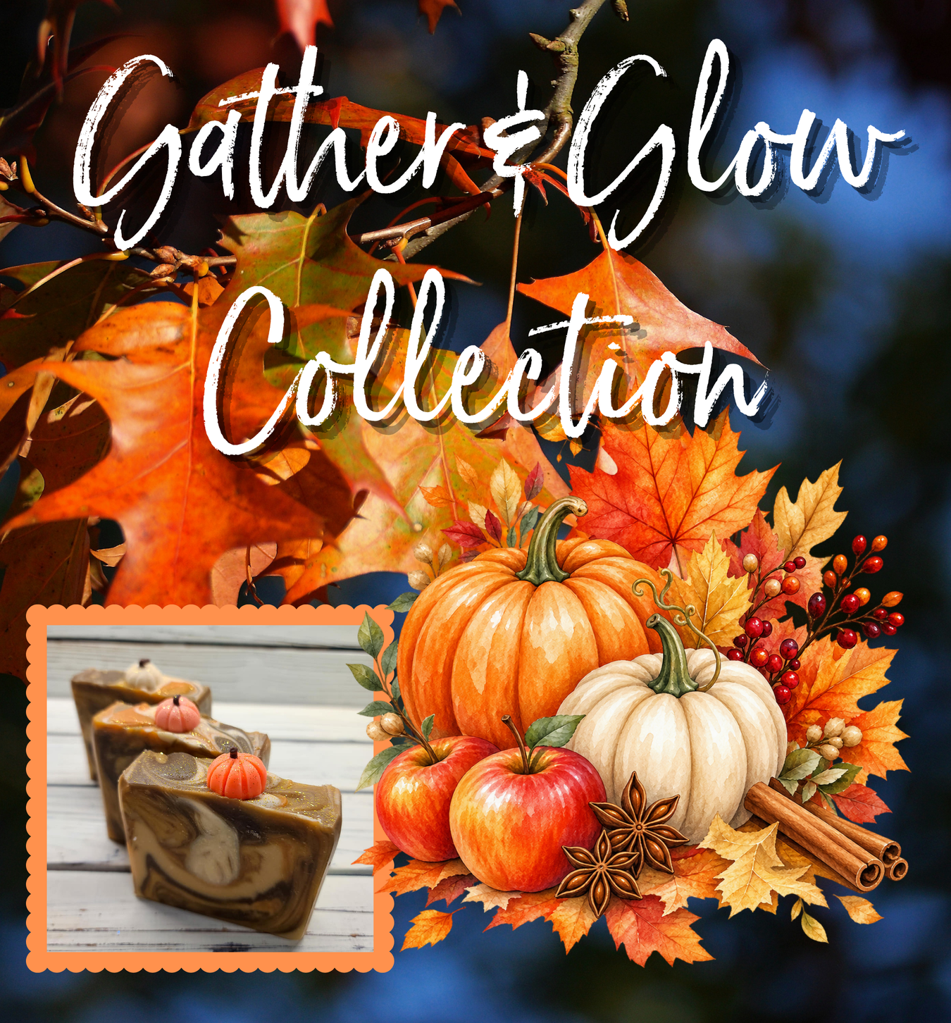 Handmade Natural Beauty's Gather & Glow Fall bath and body collection