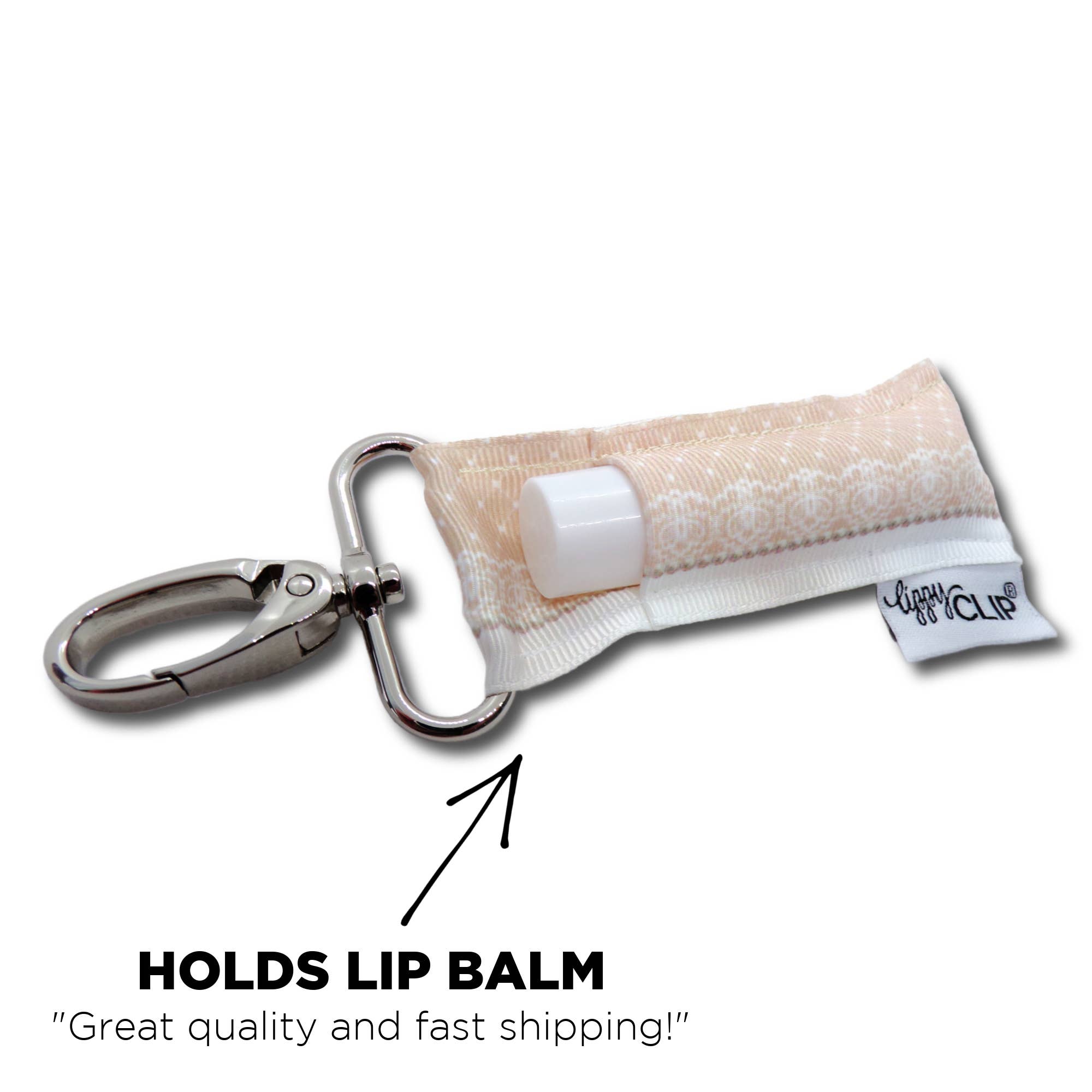 Neutral Lace LippyClip® Lip Balm Holder for Chapstick