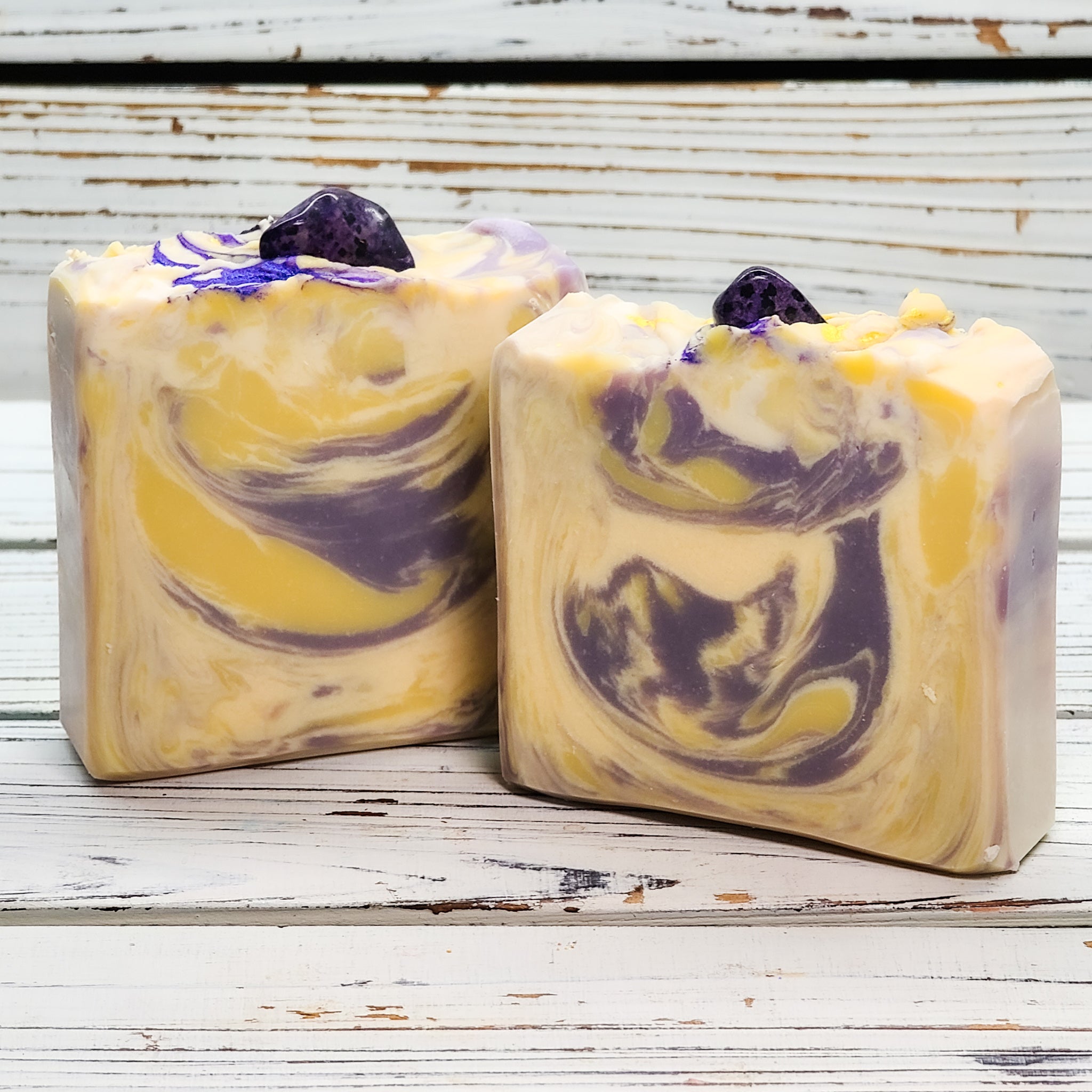 Goat Milk Soap | Crystal Series: Purple Dalmation Jasper