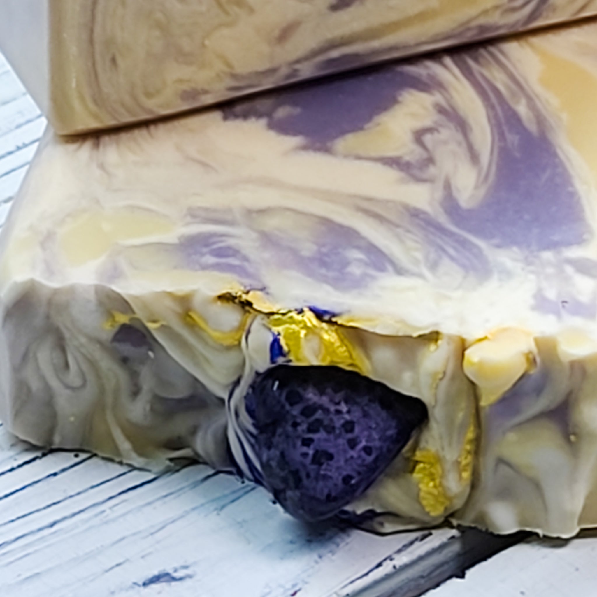 Goat Milk Soap | Crystal Series: Purple Dalmation Jasper