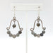 Wire-Wrapped Stone Earrings - Antique Silver, Labradorite