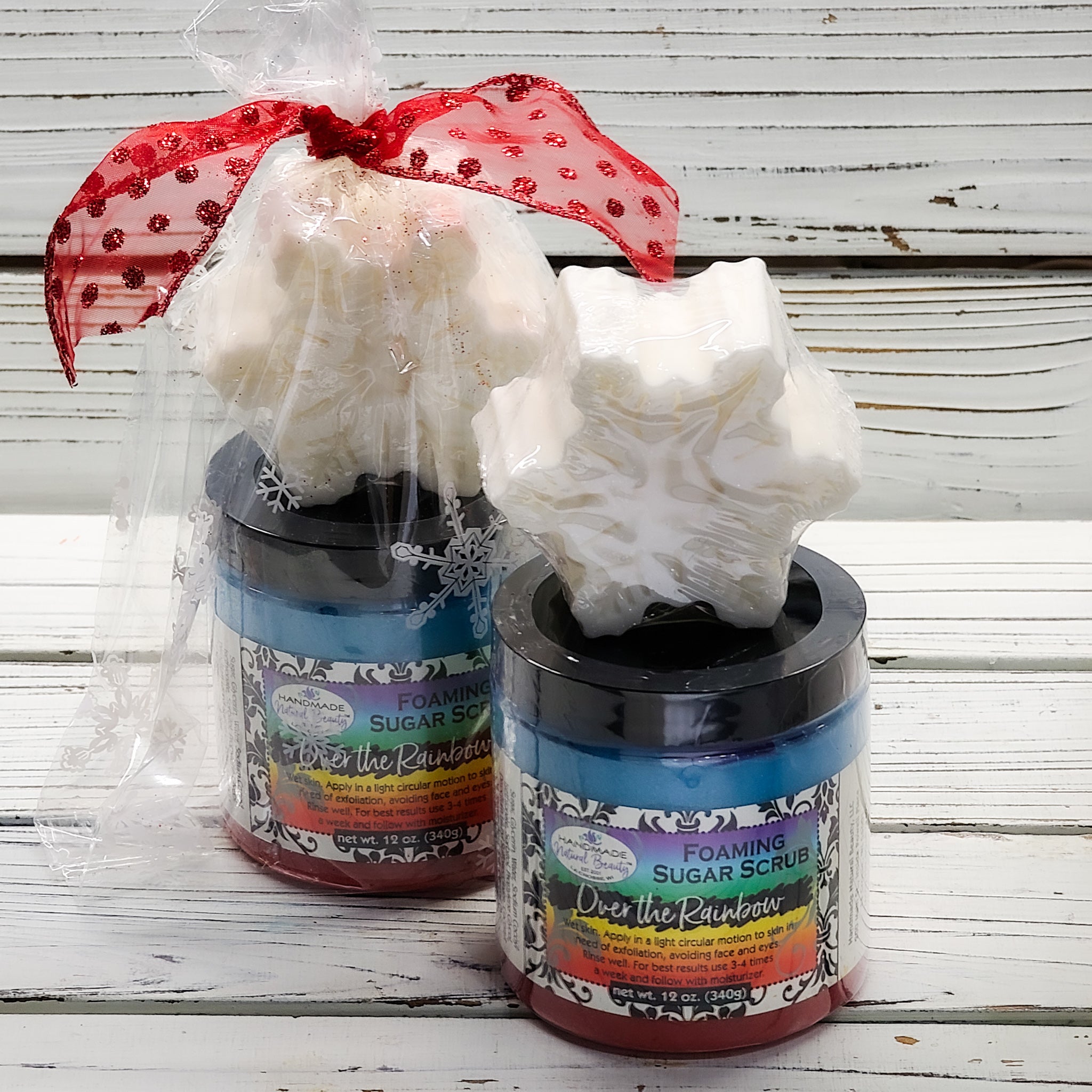 Rainbow Scrub/Snowflake Soap Gift