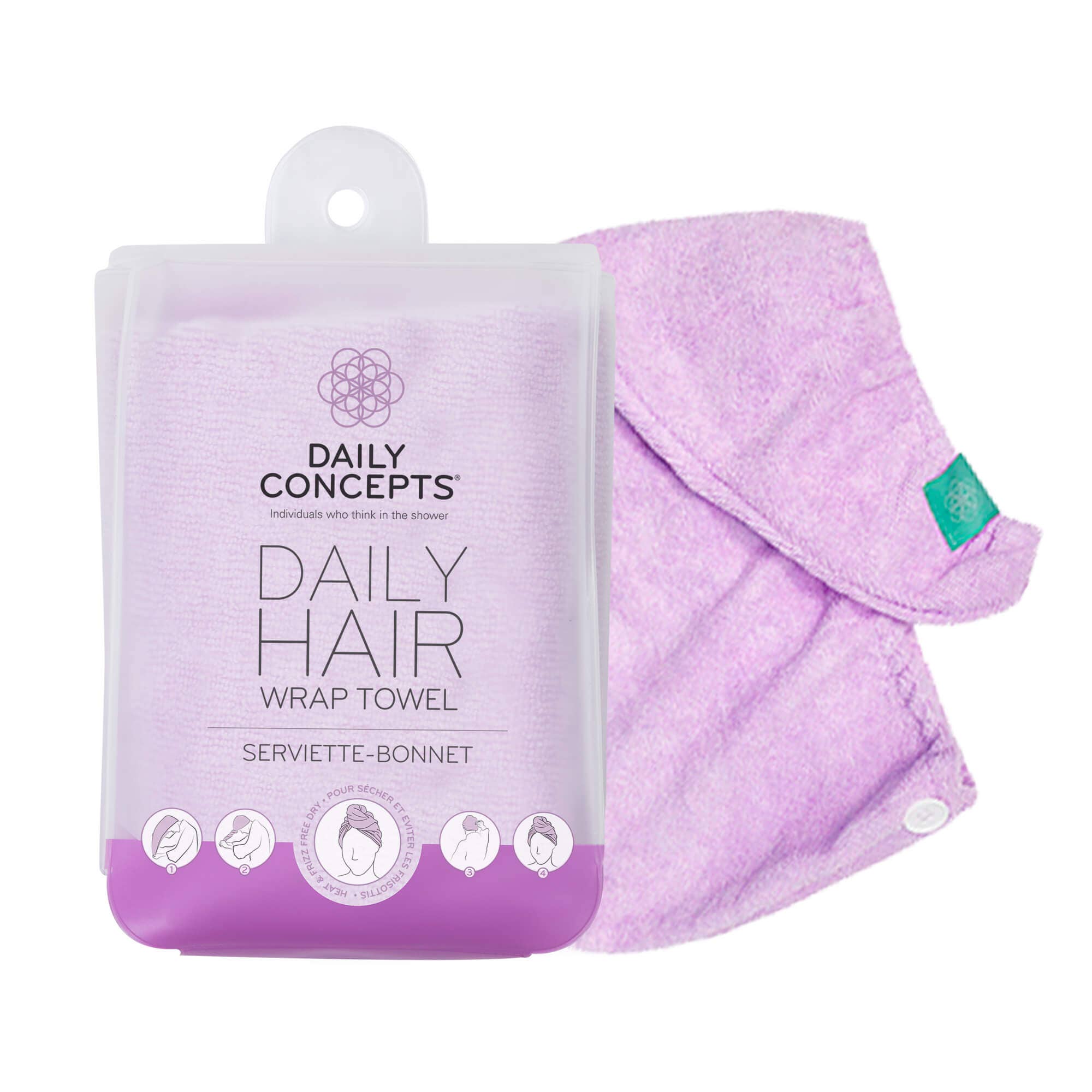 Daily Hair Towel Wrap - Purple