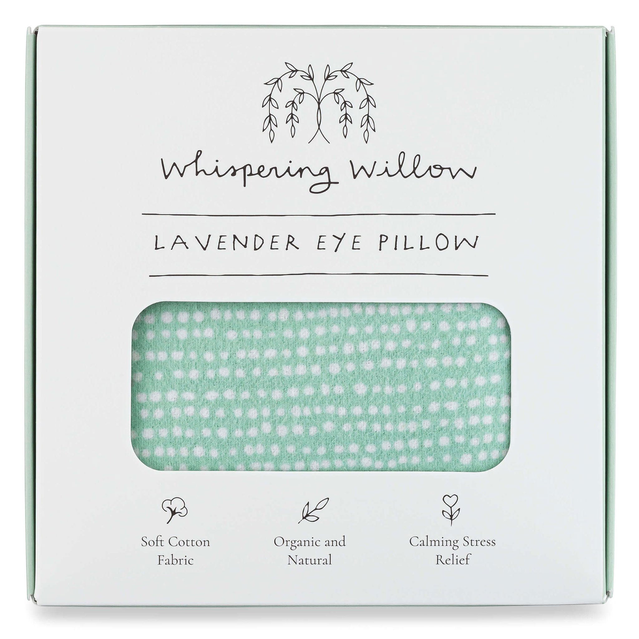 Lavender Eye Pillow in cool mint Cotton