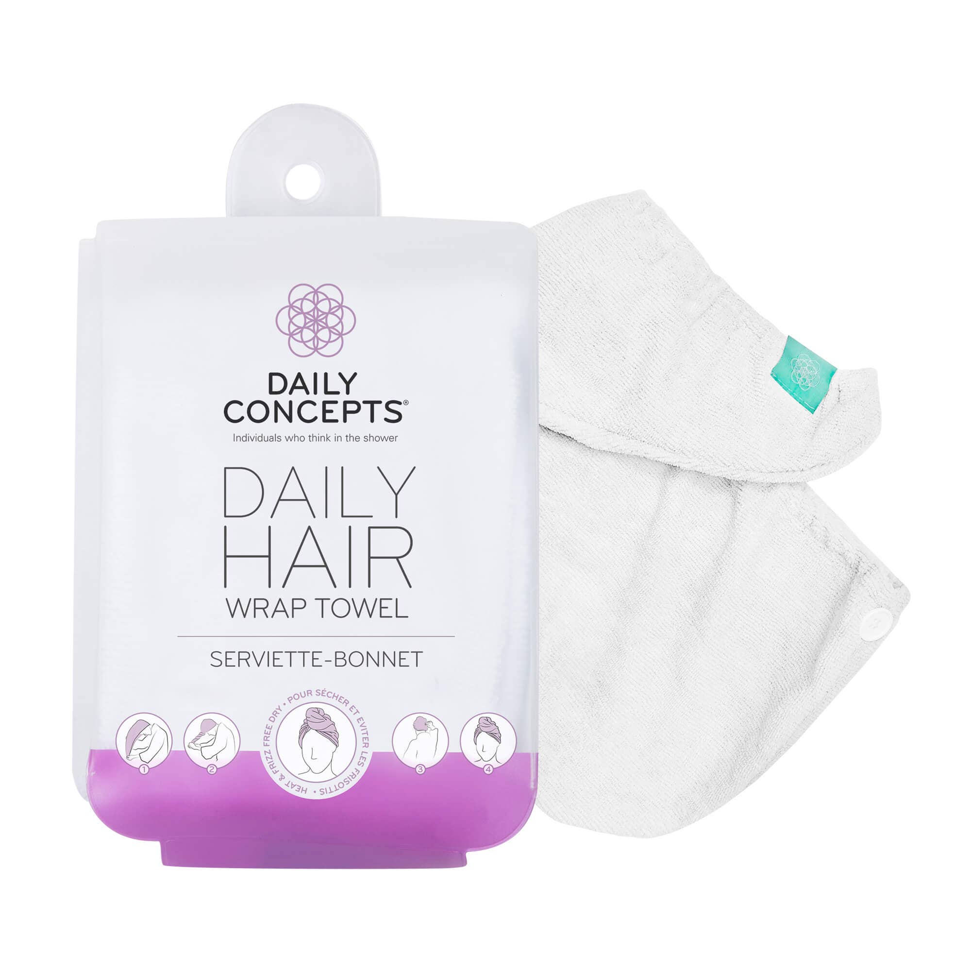 Daily Hair Towel Wrap - White